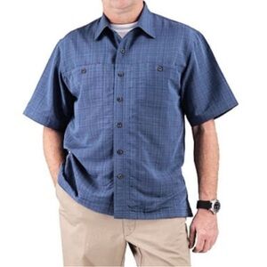 5.11 Tactical Series Covert Conceal Casual Short Sleeve Blue Button-up Shirt XL